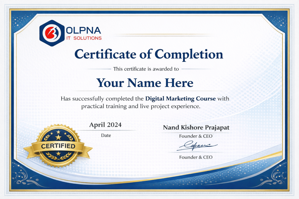 become a certified digital marketing expert course fees and duration in hindi