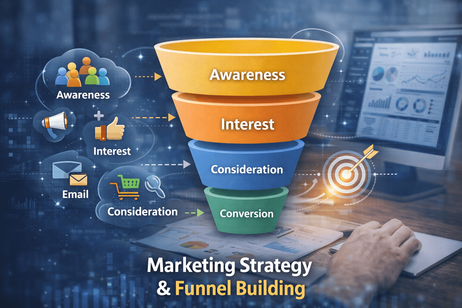 Marketing Strategy and Funnel Building in digital marketing skills for business growth