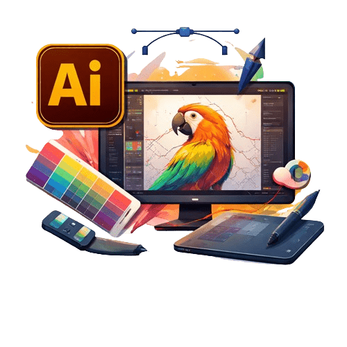 Adobe Illustrator for vector design training in graphic design course in Jaipur
