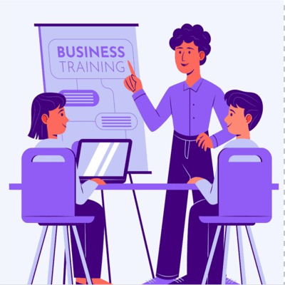 Students attending business training course at professional IT training institute in Jaipur