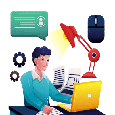 Student working on website design and development training at IT institute in Jaipur