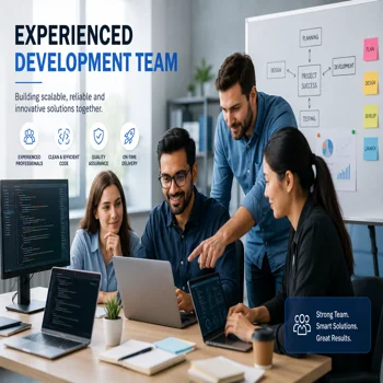 Experienced mobile app development team working on app projects