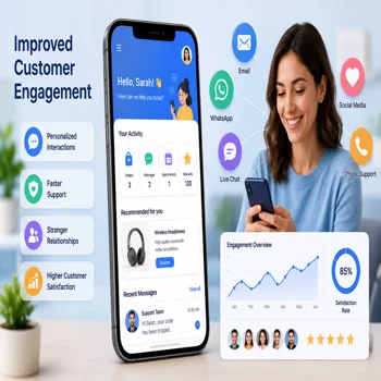 Mobile app improving customer engagement and user interaction
